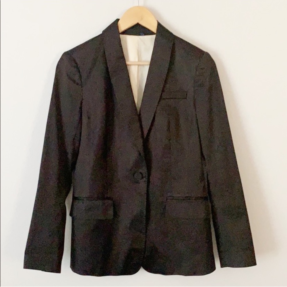 Martin + OSA Black Satin Blazer